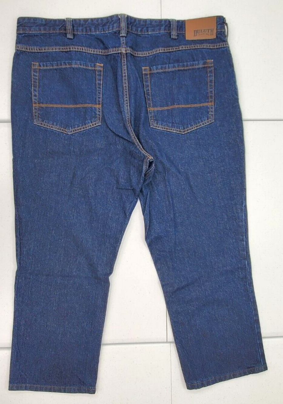 Duluth Trading Co Men 42 X 30 Trim Fit Dark Wash Mid Rise Denim Blue Jeans Used